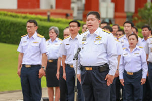 กิจกรรมเชิญธงชาติไทยและร้องเพลงชาติไทย 